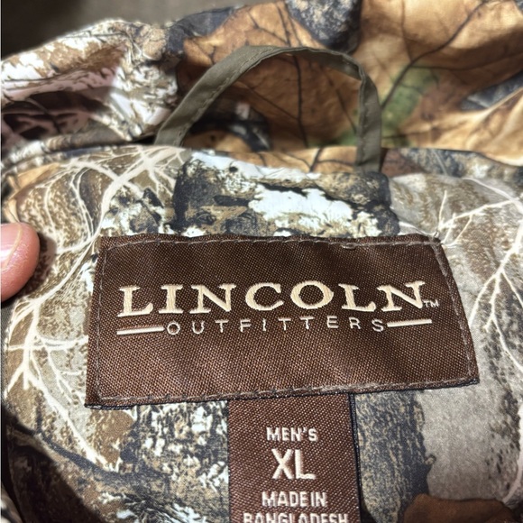 Lincoln Outfitters camouflage XL HUNTING JACKET 2 pockets No hood zip front 29”L - Picture 9 of 10